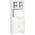 thumbnail image 1 of White Buffet With - Kitchen Pantry, Drawer, Microwave Compartment, Style White, Multi-functional, Space, Adjustable, 1 of 6