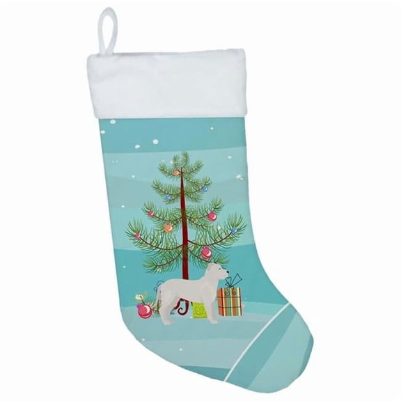 White Bullboxer Christmas Tree Christmas Stocking