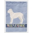 thumbnail image 1 of White Bullboxer Welcome Flag Canvas House Size, 1 of 2