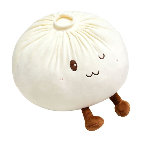 White Bun Shape Cushion Pillow 28cm Short Plush Filling for Reading Nook Window Seat Decor, Photo Prop Versatile Home Accessory, Housewarming Gift