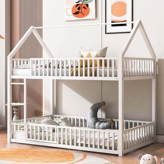 White Bunk - Simple Set - up - Bedroom Assembly - Long - lasting Twin Bed