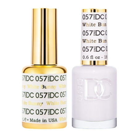 White Bunny #057 & Matching Polish Set - DND Gel & Lacquer