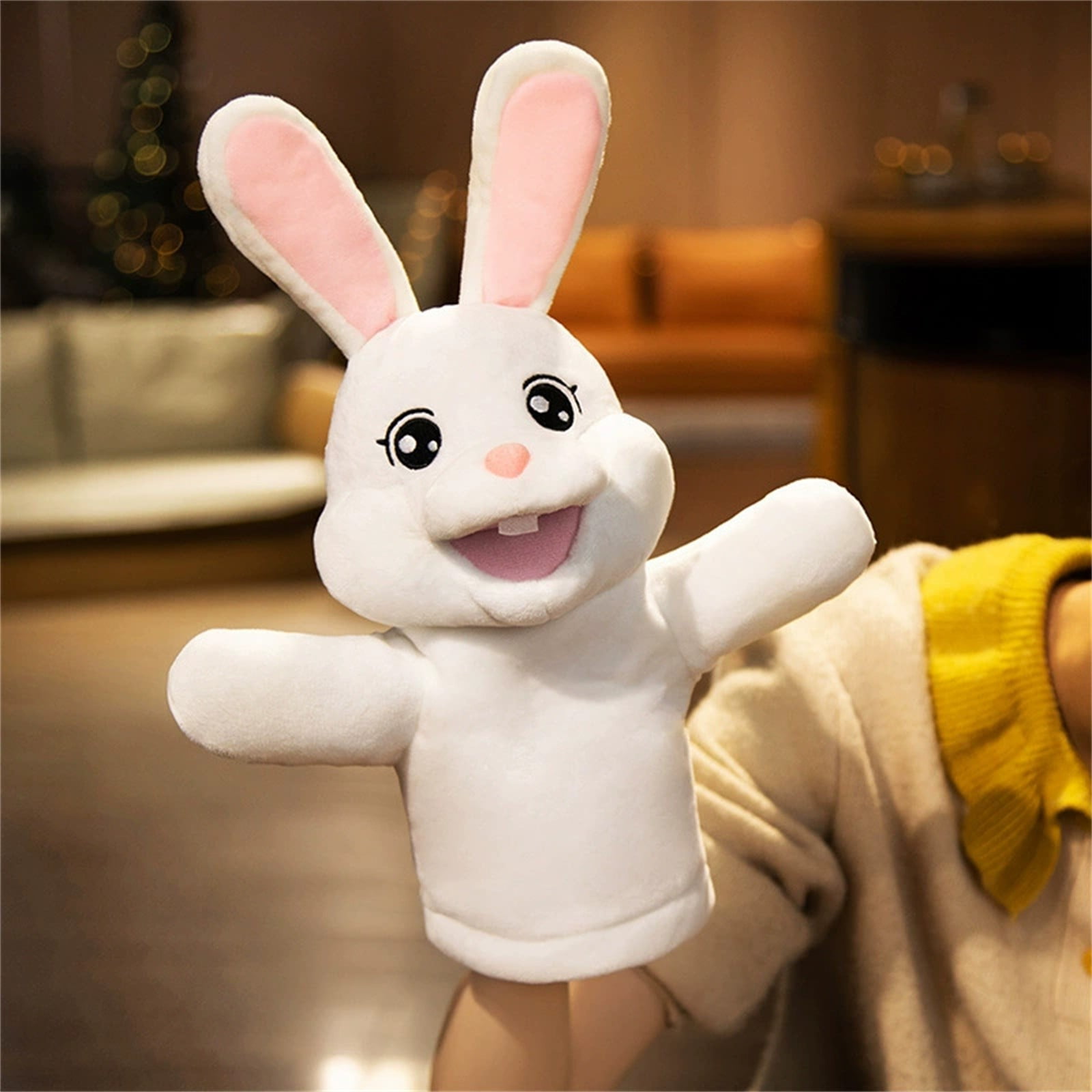 White Bunny Hand Puppets White Bunny Plush Puppets,9