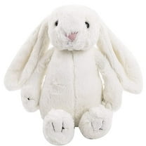 White Bunny Plush, 12 Inch Super Fluffy Rabbit Plush Toy With Long Ears, Cute Bunny Birthday Gifts For Kids