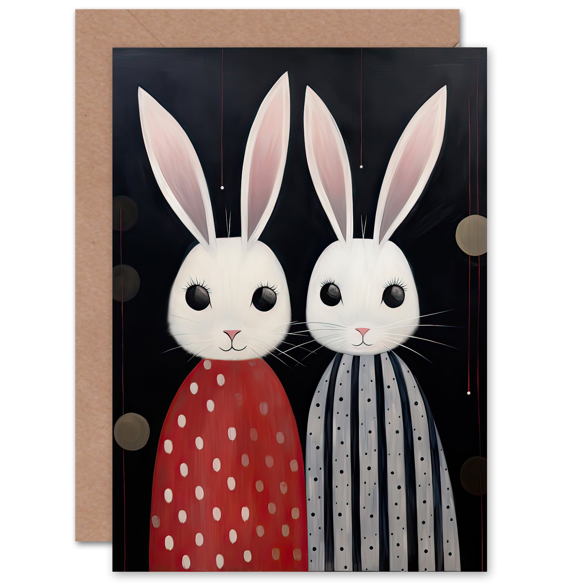 White Bunny Rabbits Polka Dot Stripes for Child Children Kids Birthday ...