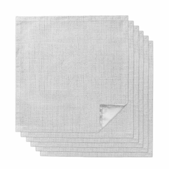 White Burlap Texture Cloth Napkins, Farmhouse Vintage White Washable and Reusable Dinner Napkins Set of 6, Table Napkin for Kitchen Party Birthday Wedding Hotel Housewarming 20"x20"