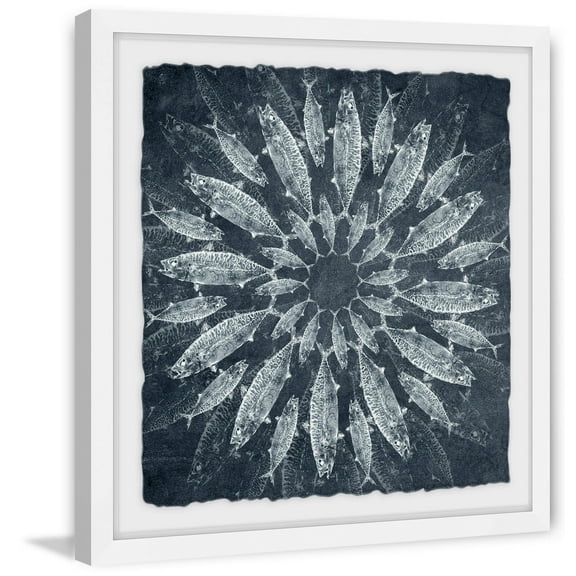 White Burst Framed Painting Print