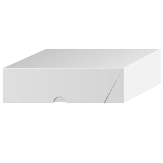 White Business Card Folding Box - Thick and Sturdy Cardboard Boxes for Storage Containers Packaging Holder and Organizer - 200 per Carton - 7 x 3 1/2 x 2