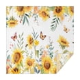 thumbnail image 1 of White Butterfly Bee Sunflower Pattern Square Tablecloth,Waterproof Square Table Cover,Wipeable Spillproof Washable Table Cover for Home Kitchen Party Decor 42"X42"(107x107cm), 1 of 6