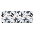 thumbnail image 1 of White Butterfly Blue Flower Pattern Kitchen Rug Mat,Kitchen Runner Rugs Non Skid Washable,Decorative Kitchen Floor Mats for Kitchen,Sink,Laundry,17"x47.2", 1 of 7
