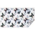 thumbnail image 1 of White Butterfly Blue Flower Pattern Rectangle Tablecloth 60"x102",Waterproof Polyester Rectangle Table Cloth, Wipeable Spillproof Polyester Tablecloth for Dining, Camping, Indoor and Outdoor, 1 of 6