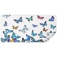 thumbnail image 1 of White Butterfly Colorful Pattern Rectangle Tablecloth 60"x120",Waterproof Polyester Rectangle Table Cloth, Wipeable Spillproof Polyester Tablecloth for Dining, Camping, Indoor and Outdoor, 1 of 6