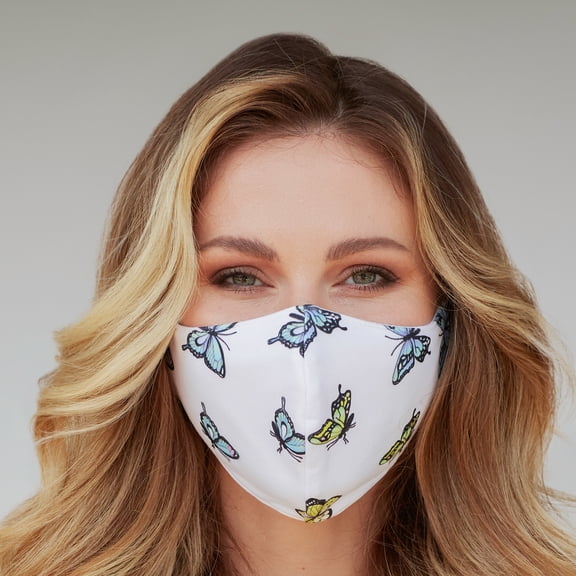 White Butterfly Face Mask