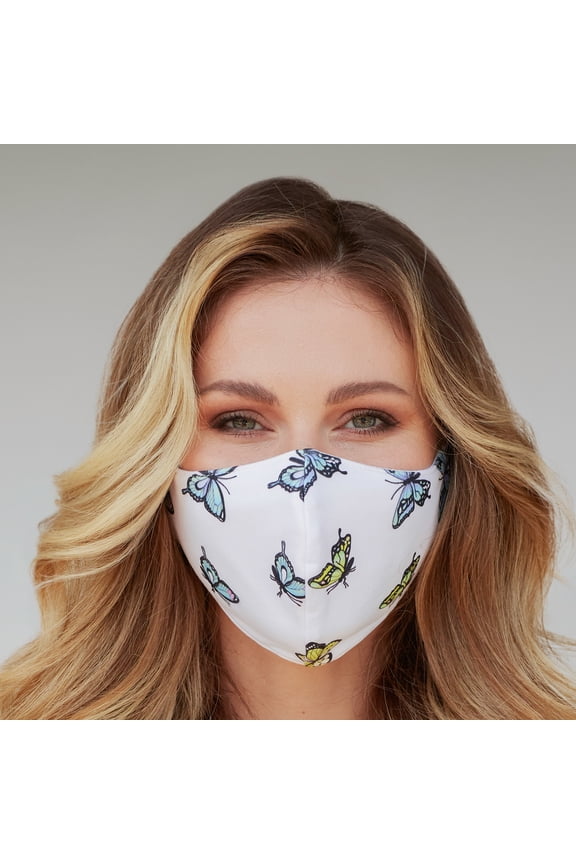 White Butterfly Face Mask