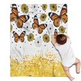 thumbnail image 1 of White Butterfly Flower Dot Pattern Blanket,Comfortable Soft Flannel Throw Blanket,All Season,Warm Lightweight Blankets for Sofa Bed Couch Living Room Chair,30"x40", 1 of 4