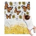 thumbnail image 1 of White Butterfly Flower Dot Pattern Blanket,Comfortable Soft Lamb Wool Throw Blanket,All Season,Warm Lightweight Blankets for Sofa Bed Couch Living Room Chair,30"x40", 1 of 4