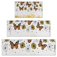 thumbnail image 1 of White Butterfly Flower Dot Pattern Kitchen Rugs Sets Of 3,Kitchen Runner Rugs Non Skid Washable,Decorative Kitchen Floor Mats for Kitchen,Sink,Laundry,17"x30"+ 17"x47" + 17"x59", 1 of 6
