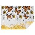thumbnail image 1 of White Butterfly Flower Dot Pattern Rectangle Tablecloth 60"x84",Waterproof Polyester Rectangle Table Cloth, Wipeable Spillproof Polyester Tablecloth for Dining, Camping, Indoor and Outdoor, 1 of 5