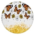 thumbnail image 1 of White Butterfly Flower Dot Pattern Round Fitted Tablecloth with Elastic Edge,Dining Table Cover Waterproof,Outdoor Round Tablecloth for Camping,Dining,Indoor and Outdoor, 1 of 7