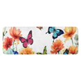 thumbnail image 1 of White Butterfly Flower Field Pattern Kitchen Rug Mat,Kitchen Runner Rugs Non Skid Washable,Decorative Kitchen Floor Mats for Kitchen,Sink,Laundry,17"x47.2", 1 of 7