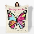 thumbnail image 1 of White Butterfly Gift For Friends Couples Encouragement Fleece Blanket Sofa Bed Travel Camping Polyester Throw Shipped From USA Soft Warm Comfortable Flannel Blanket Ideal For Family Friends Gift, 1 of 9