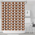 thumbnail image 1 of White Butterfly Orange Pattern Shower Curtain 72"x84" ,Bathroom Decorative Shower Curtains Set with 12 Hooks,Modern Waterproof Washable Shower Curtain, 1 of 6