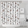 thumbnail image 1 of White Butterfly Pattern Shower Curtain 84"x72" ,Bathroom Decorative Shower Curtains Set with 12 Hooks,Modern Waterproof Washable Shower Curtain, 1 of 6