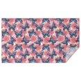 thumbnail image 1 of White Butterfly Red Blue Leaf Pattern Rectangle Tablecloth 60"x102",Waterproof Polyester Rectangle Table Cloth, Wipeable Spillproof Polyester Tablecloth for Dining, Camping, Indoor and Outdoor, 1 of 6
