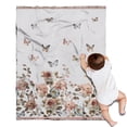 thumbnail image 1 of White Butterfly Rose Pattern Blanket,Comfortable Soft Flannel Throw Blanket,All Season,Warm Lightweight Blankets for Sofa Bed Couch Living Room Chair,30"x40", 1 of 4