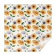 thumbnail image 1 of White Butterfly Sunflower Pattern Square Tablecloth,Waterproof Square Table Cover,Wipeable Spillproof Washable Table Cover for Home Kitchen Party Decor 60"x60"(152x152cm), 1 of 6