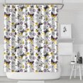 thumbnail image 1 of White Butterfly Yellow Purple Flower Pattern Shower Curtain 72"x84" ,Bathroom Decorative Shower Curtains Set with 12 Hooks,Modern Waterproof Washable Shower Curtain, 1 of 6