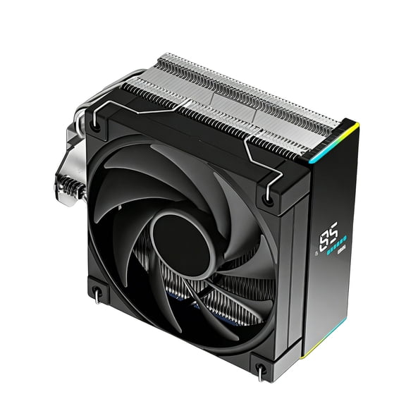 White CPU Coolers With Digital Temperature Display And Lighting Efficient Computer Heat Sink For
