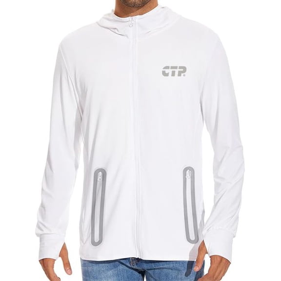 White CTP Sport Hooded Jacket Unisex