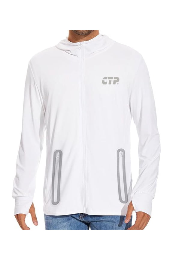 White CTP Sport Hooded Jacket Unisex