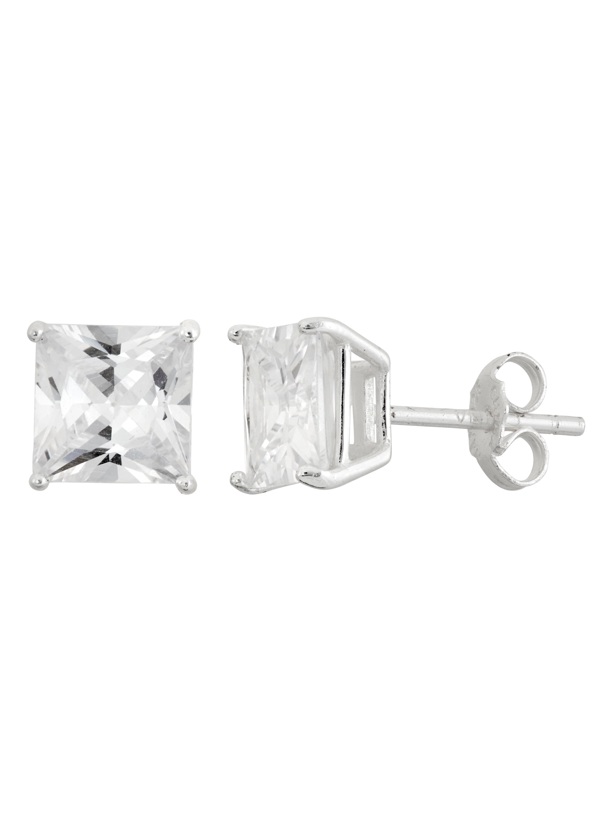 Cz sterling silver earrings discount