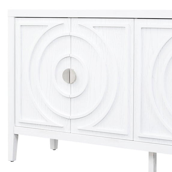 White Cabinet - Distressed and Painted Surface - Kitchen Entry - Add Rustic Charm