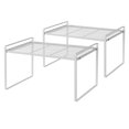 Kitchen Storage Racsk White Cabinet Organizer, L16.1'' W10.6'' H9.5'' Pantry Storage Rack ...