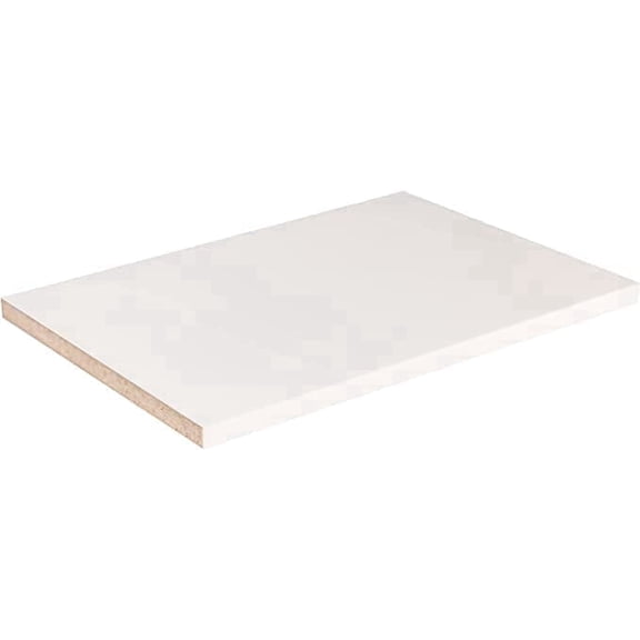 White Cabinet Shelves Melamine 1/2'' Thick, Custom, Cut to Size. (16'' Depth x 22' Inches Length)