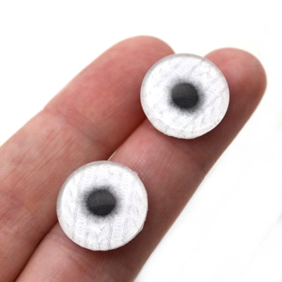 White Cable Knit Sweater Glass Eyes