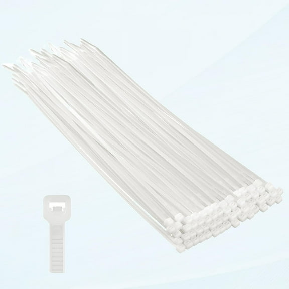 White Cable Requirements 100 Wrap Ties 250mm x 3.6mm Strong Nylon Zip Ties 10 inch/25 cm Long Clear Zip Tie Wraps