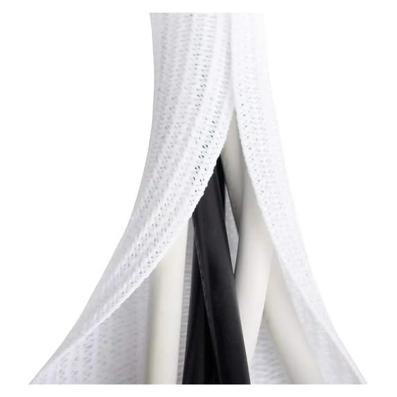 White Cable Sleeve, Cable Organizer For Desk PC TV Computer, Wire Protector Cable Wrap Cover, Cord Management F