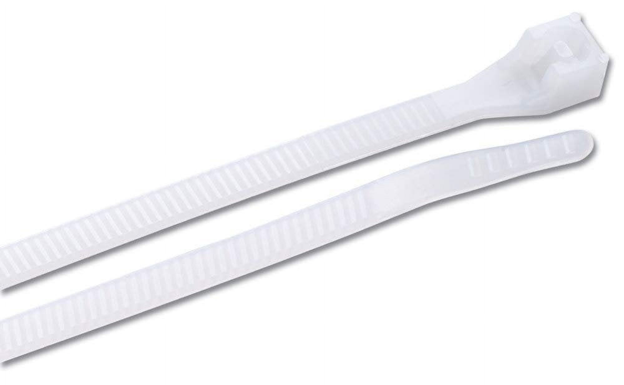 gb White Cable Ties, 8-In., 100-Pk. — Indoor & Outdoor Use, NEC-Compliant