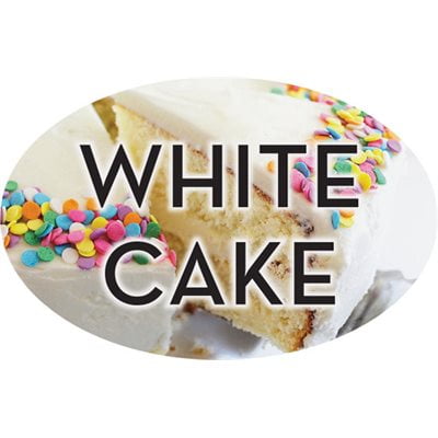 White Cake Food Store Labels 1.25" x 2" 500 each per roll Great Quality Stickers Decals