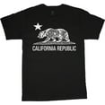 thumbnail image 1 of White California bear T-shirt Men's Tee Black, 1 of 1