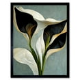 thumbnail image 1 of White Calla Lily Flower Pistil Bouquet Elegant Art Print Framed Poster Wall Decor 12x16 inch, 1 of 5