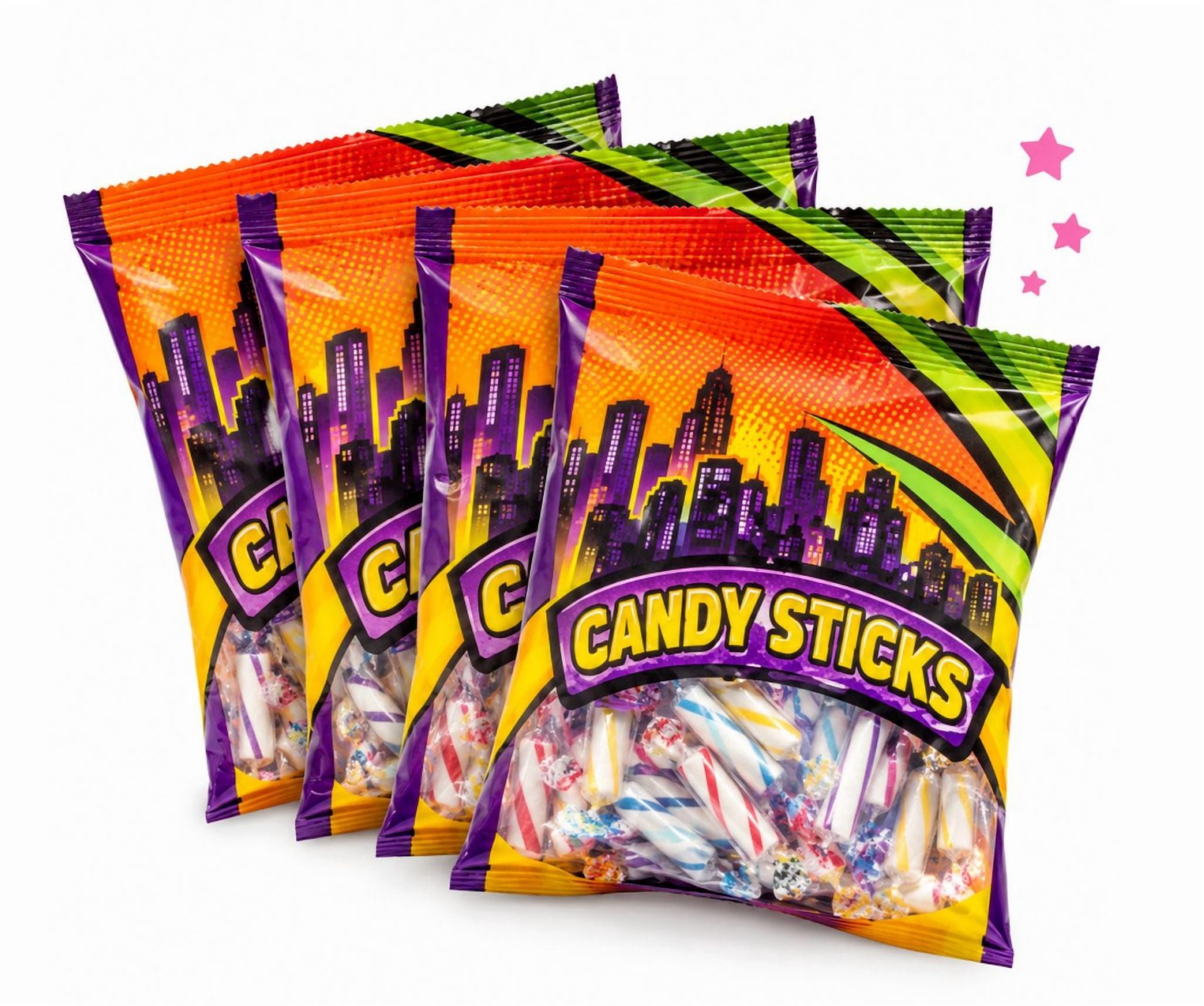 Countig Stick White Candy Sticks, 4 Bags, 100 Count Total - Walmart.com