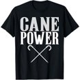 White Cane Safety Day Blind and Low Vision Cane Power TShirt