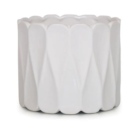 White Cannes Pattern Planter