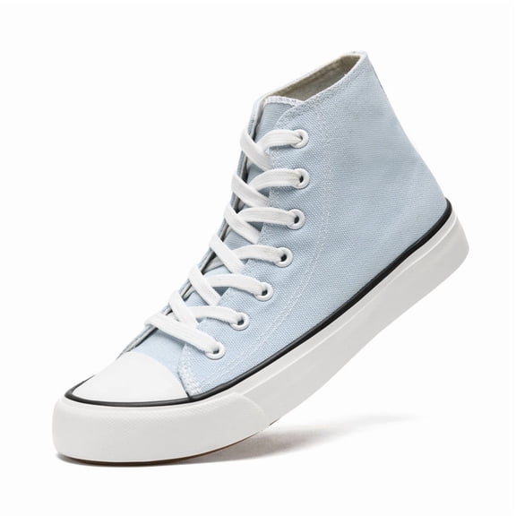 White Canvas Shoes for Women High Top Mens Sneakers Lace Up Casual Shoes Black Fashion Sneakers Classic Walking Shoes Comfortable Breathable