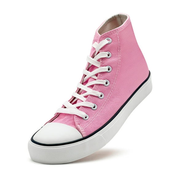 White Canvas Shoes for Women High Top Mens Sneakers Lace Up Casual Shoes Black Fashion Sneakers Classic Walking Shoes Comfortable Breathable
